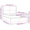 vidaXL Boxspring met matras en LED stof blauw 140x190 cm
