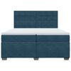 vidaXL Boxspring met matras fluweel blauw 200x200 cm