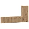 vidaXL Tv-meubelset Wandgemonteerd 3 pcs Artisan Eiken Bewerkt hout