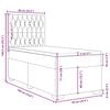 vidaXL Boxspring met matras fluweel roze 90x190 cm