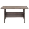 vidaXL Tuintafel 120x70x66 cm poly rattan grijs