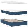 vidaXL Ottoman bed met matras 120x190 cm stof blauw
