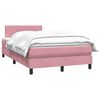vidaXL Boxspring met matras fluweel roze 120x220 cm