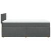 vidaXL Boxspring met matras stof donkergrijs 90x190 cm