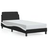 vidaXL Bedframe "Dover" kunstleer zwart en wit 90x190 cm