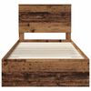 vidaXL Bedframe met hoofdeinde Oudhout 100 x 200 cm Bewerkt hout