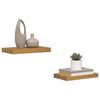 vidaXL Wandplank met opslag 2 pcs Beige 40 x 23,5 x 4 cm Bewerkt hout