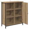 vidaXL Dressoir Artisan Eiken 70 x 30 x 80 cm Bewerkt hout