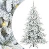 vidaXL Kunstmatige Inklapbare Kerstboom Wit 240 cm PVC en staal