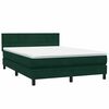 vidaXL Boxspring met matras fluweel donkergroen 140x210 cm