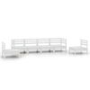 vidaXL 6-delige Loungeset massief grenenhout wit