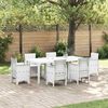 vidaXL Tuin Eettafel Wit 200 x 100 x 73 cm poly rattan