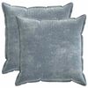 vidaXL Kussensloop 2 st HOUTEN Lichtblauw 80 x 80 cm Chenille Stof