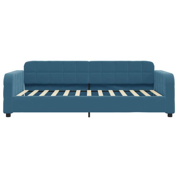 vidaXL Slaapbank met matras 90x200 cm fluweel blauw