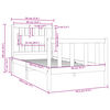 vidaXL Bedframe massief hout 90x190 cm