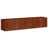vidaXL Plantenbak roestig 200x40x40 cm weervast staal