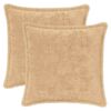 vidaXL Kussensloop 2 st HOUTEN Cr&egrave;mekleurig 40 x 40 cm