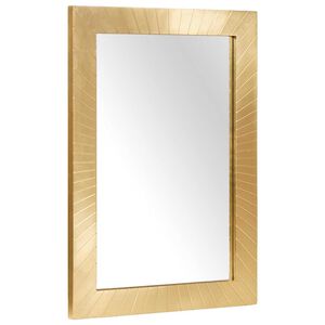 vidaXL Badkamer Spiegel Wandgemonteerd Zwart en Goud 50 x 2,5 x 70 cm