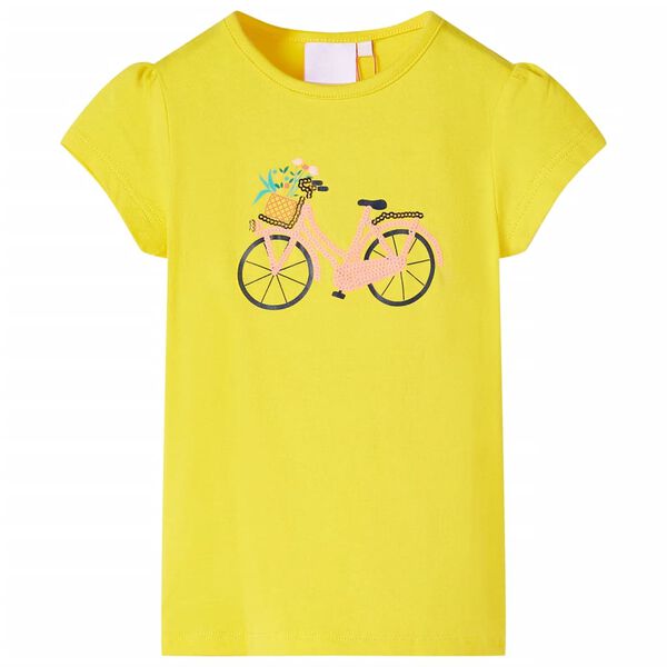 Kindershirt 92 geel