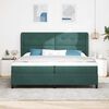 vidaXL Boxspringbed met matras Donkergroen 200 x 200 cm Polyester