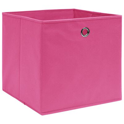 vidaXL Opbergboxen 10 st 28x28x28 cm nonwoven stof roze
