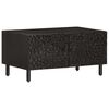 vidaXL Salontafel 80x50x40 cm massief mangohout zwart