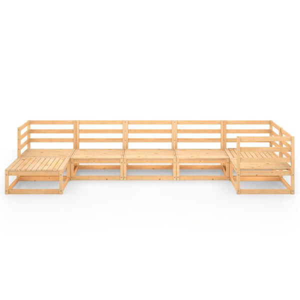 vidaXL 7-delige Loungeset massief grenenhout