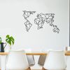 Homemania Wanddecoratie World 100x58 cm staal zwart