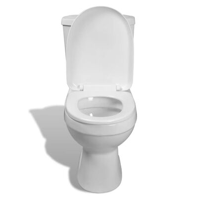 Toilet met stortbak (wit)