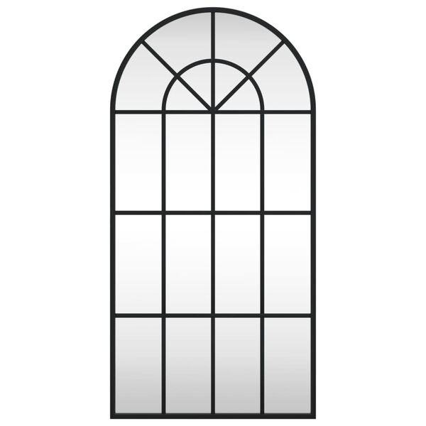 vidaXL Wandspiegel boog 40x80 cm ijzer zwart