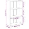 vidaXL Badkamer wandkast met plank Gerookte Eik 40 x 16 x 62,5 cm