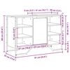 vidaXL Badkamertenk te kast Oud Hout 91 x 35 x 60 cm Bewerkt hout