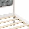 vidaXL Bedframe Lichtgrijs 100 x 200 cm Massief grenenhout