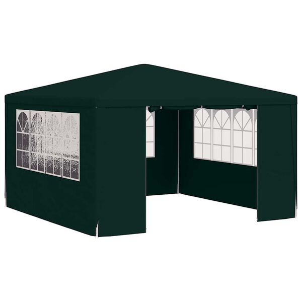 vidaXL Partytent met zijwanden professioneel 90 g/m² 4x4 m groen