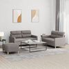vidaXL 3-delige Loungeset met kussens stof taupe