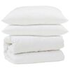 vidaXL Dekbed Set met kussen 3 pcs Wit Microfiber en Dons Feather