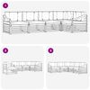 vidaXL Buiten bankenset met kussen 5 pcs Natuurlijk en Lichtgrijs