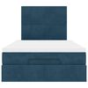 vidaXL Ottoman bed met matrassen 120x190cm fluweel donkerblauw