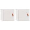 vidaXL Wandkasten 2 st 31,5x30x30 cm massief grenenhout wit