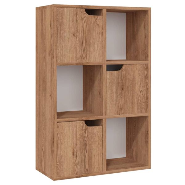 vidaXL Boekenkast 60x27,5x88 cm bewerkt hout bruineiken