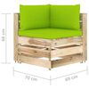vidaXL 7-delige Loungeset met kussens groen ge&iuml;mpregneerd hout
