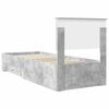 vidaXL Bedframe Beton Grijs en Zilver 70 x 190 cm Bewerkt hout