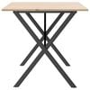 vidaXL Eettafel X-frame 160x80x75 cm massief grenenhout en staal