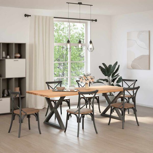 vidaXL Eettafelpoten 2 st 90x(72-73,3) cm staal antraciet