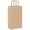 vidaXL Papieren zakken 250 st met hengsels 21x11x36 cm bruin
