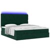vidaXL Ottoman bed met matrassen en LED's 160x200cm fluweel