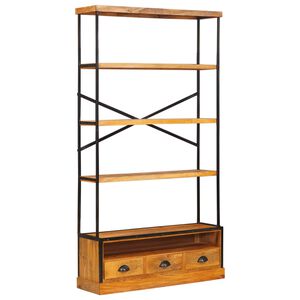 vidaXL Boekenkast met 5 niveaus Naturel 100 x 30 x 180 cm