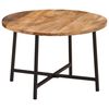 vidaXL Salontafel 54x54x35 cm massief mangohout en ijzer