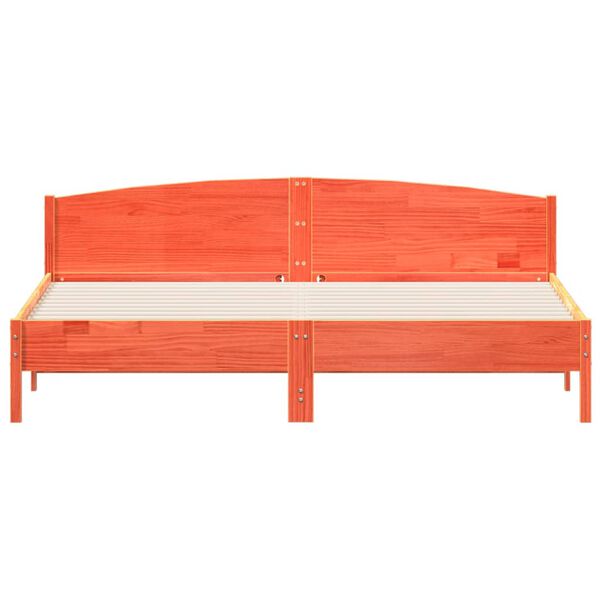 vidaXL Bedframe zonder matras massief grenenhout wasbruin 180x200 cm