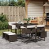 vidaXL 9-delige Tuinset met kussens poly rattan bruin